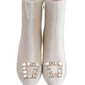 Stivaletto Velluto con motivo fibbia