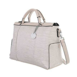 Borsa bianca in stampa pitonata