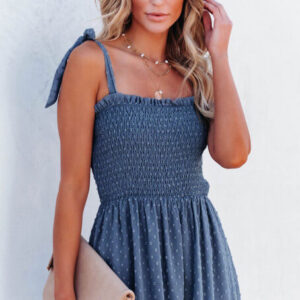 Abito lungo con fiocchi