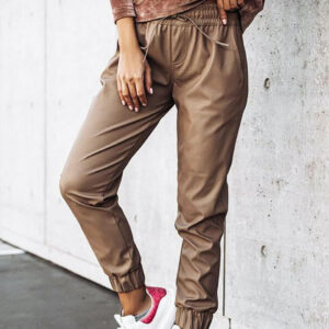 Pantalone ginnico similpelle